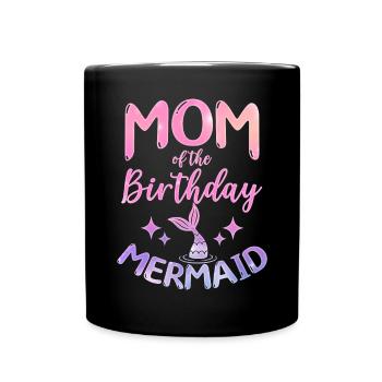 Maman De L’Anniversaire Sirène Mythique Créature Fin - Mug uni - noir - Devant