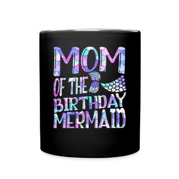 Maman De L’Anniversaire Sirène Mythique Créature Fin - Mug uni - noir - Devant