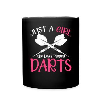 Juste une fille qui aime jouer au Darts Disc Club - Mug uni - noir - Devant