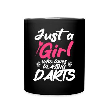 Juste une fille qui aime jouer au Darts Disc Club - Mug uni - noir - Devant