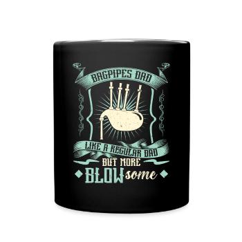 Bagpipes Dad - Bagpiper - Tasse einfarbig - Schwarz - Vorne