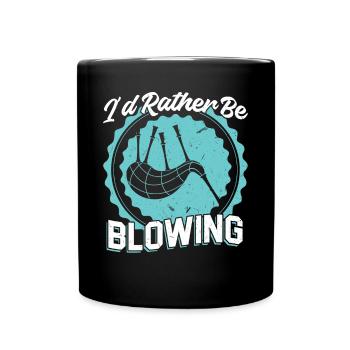 Je préfère souffler - Bagpiper - Mug uni - noir - Devant