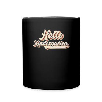Hello Kindergarten - Full Colour Mug - black - Front