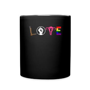 AMOUR Arme à feu Droits de l’homme Égalité des sexes Uterus - Mug uni - noir - Devant