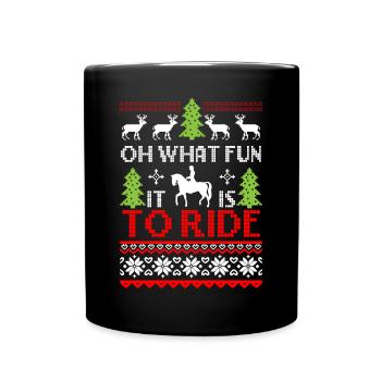 Oh, what fun it is to drive - Full Colour Mug - black - Front