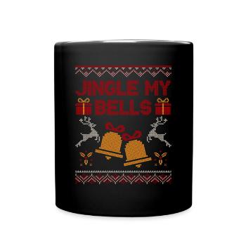 Jingle My Bells ugly christmas sweater - Full Colour Mug - black - Front
