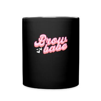 Bébé sourcil. Microblading sourcil - Mug uni - noir - Devant