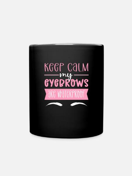 My eyebrows are waterproof. Microblading - Full Colour Mug - black