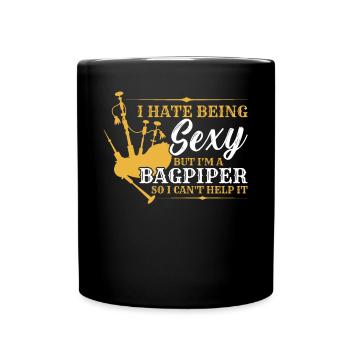 I'm A Bagpiper - Tasse einfarbig - Schwarz - Vorne
