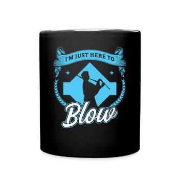Je suis juste là pour souffler - Bagpiper - Mug uni - noir - Devant