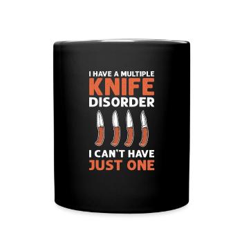 J’ai la maladie du couteau multiple. - Mug uni - noir - Devant