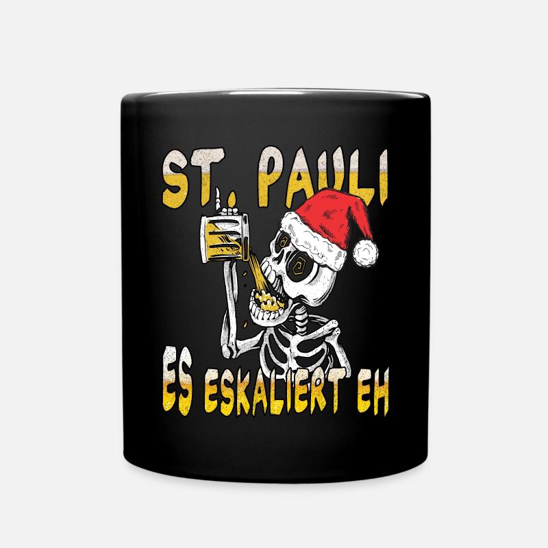 St. Pauli es eskaliert eh Weihnachtsfeier - Tasse einfarbig - Schwarz
