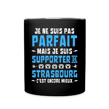 Strasbourg Racing Football Je ne suis pas parfait - Mug uni - noir - Devant