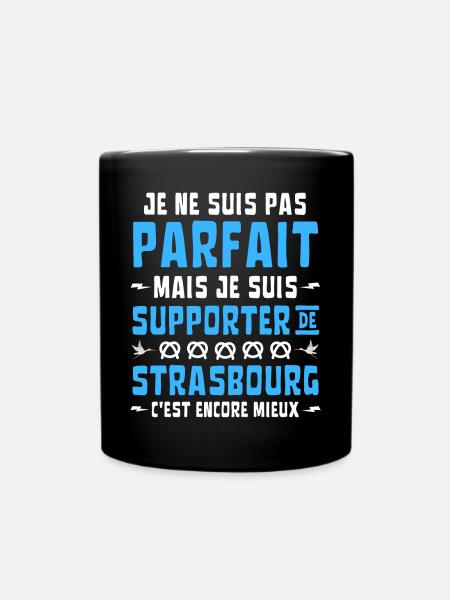 Strasbourg Racing Football Je ne suis pas parfait - Mug uni - noir