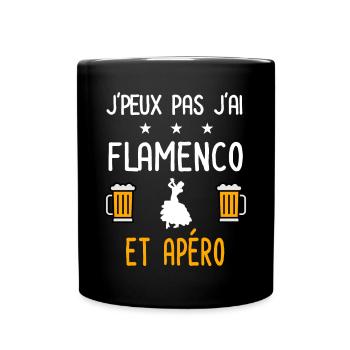 je peux pas flamenco espagnol - Mug uni - noir - Devant