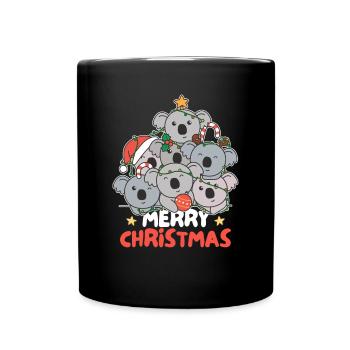 Koala Arbre de Noël Joyeux Noël - Mug uni - noir - Devant