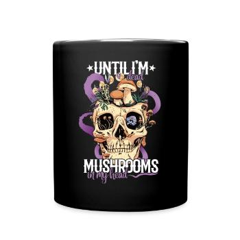 Cottagecore Esthétique Rétro Champignons et Mycologie - Mug uni - noir - Devant