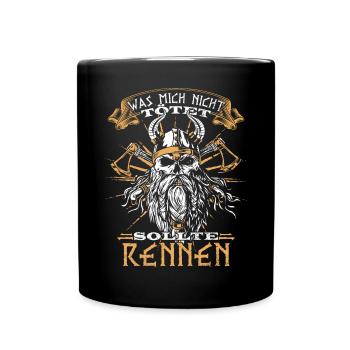 Böser bärtiger Mann! Nordische Mythologie Wikinger - Tasse einfarbig - Schwarz - Vorne