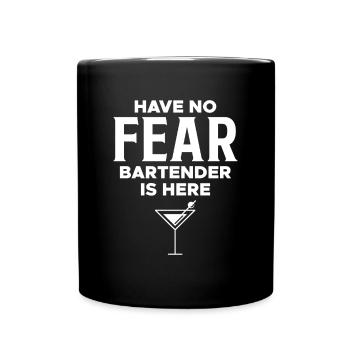 N’ayez pas peur Barman est ici - Mug uni - noir - Devant