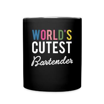 Cadeau de chemise de barman le plus mignon au monde - Mug uni - noir - Devant