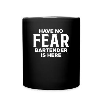 N’ayez pas peur Barman est ici - Mug uni - noir - Devant
