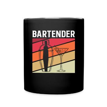 Cadeau de chemise de barman - Mug uni - noir - Devant