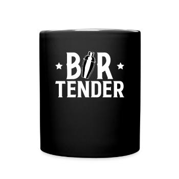 Cadeau de chemise de barman - Mug uni - noir - Devant