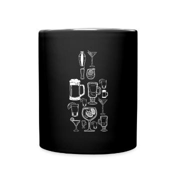 Cadeau de chemise de barman - Mug uni - noir - Devant