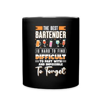 Le meilleur barman cadeau de chemise de barman - Mug uni - noir - Devant