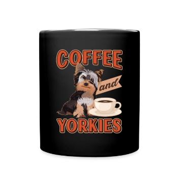Yorkshire Terrier Yorkie Dog Gift - Full Colour Mug - black - Front