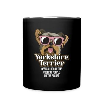Yorkshire Terrier Yorkie Dog Gift - Full Colour Mug - black - Front