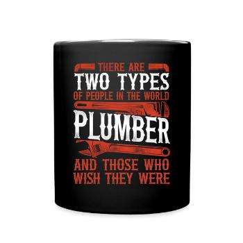 Plumbing Plumber Vintage There Are - Full Colour Mug - black - Front