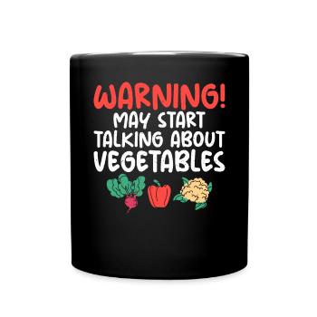Vegetable Lover Vegetarian Gifts - Full Colour Mug - black - Front