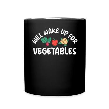 Vegetable Lover Vegetarian Gifts - Full Colour Mug - black - Front