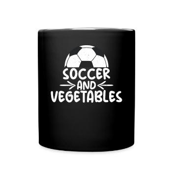 Vegetable Lover Vegetarian Gifts - Full Colour Mug - black - Front