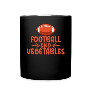 Vegetable Lover Vegetarian Gifts - Full Colour Mug - black - Front