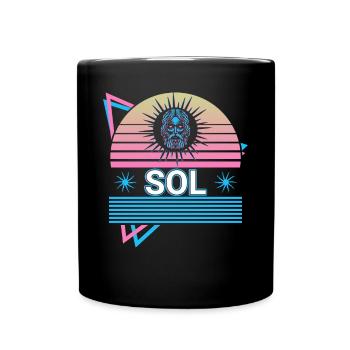 Sol God Sun Ancient Roman mythology Retro - Full Colour Mug - black - Front