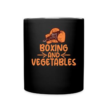 Vegetable Lover Vegetarian Gifts - Full Colour Mug - black - Front
