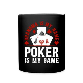 Poker Grand-mère est mon nom Le poker est mon jeu - Poker - Mug uni - noir - Devant