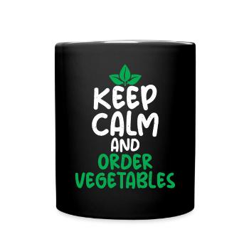 Vegetable Lover Vegetarian Gifts - Full Colour Mug - black - Front