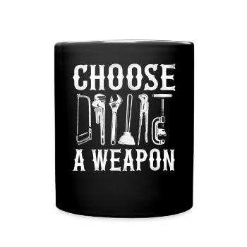 Plumbing Plumber Vintage Choose A - Full Colour Mug - black - Front