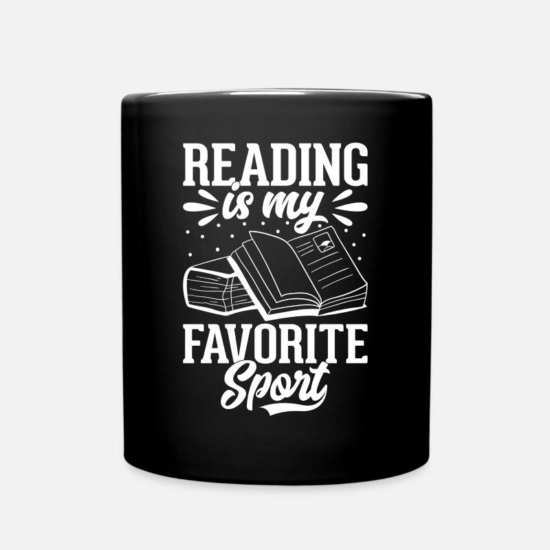 La lecture est mon sport préféré - Book Reading Book L - Mug uni - noir