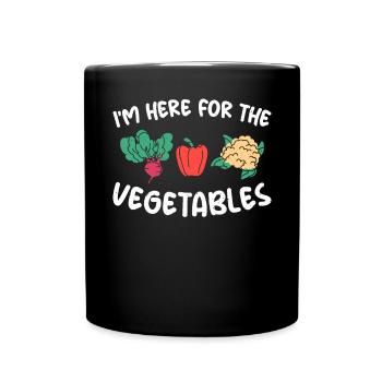 Vegetable Lover Vegetarian Gifts - Full Colour Mug - black - Front