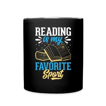 Lecture de livres Amoureux des livres - La lecture est mon préféré - Mug uni - noir - Devant