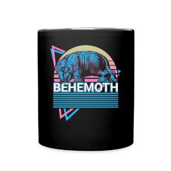 Behemoth Retro Jewish Mythology Hebrew - Full Colour Mug - black - Front