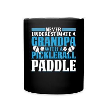 Pickleball Grandpa Pickleball Paddle Pickleball Pl - Tasse einfarbig - Schwarz - Vorne