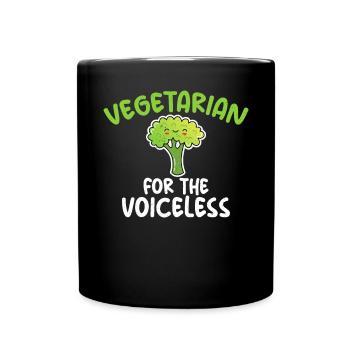 Vegetable Lover Vegetarian Gifts - Full Colour Mug - black - Front