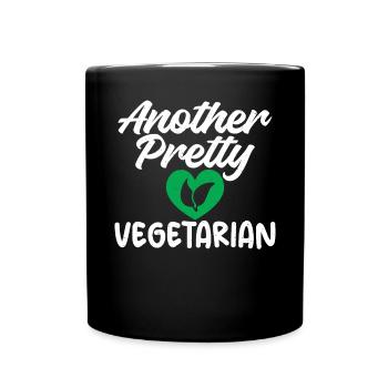 Vegetable Lover Vegetarian Gifts - Full Colour Mug - black - Front
