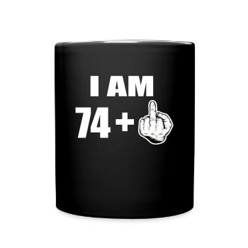 75 Geburtstag - Tasse einfarbig - Schwarz - Vorne