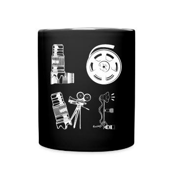 LOVE Photography LOVE Photography Camera Photograp - Tasse einfarbig - Schwarz - Vorne